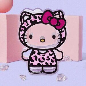 Hello Kitty Leopard Print Bow Plastic Organizer Container